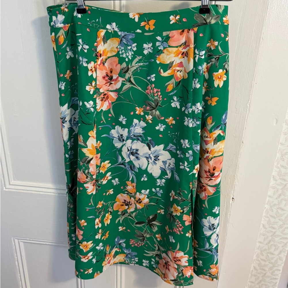 Floral Green Skirt